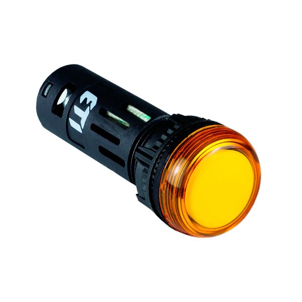 Лампа сигнальная LED матовая ECLI-16-024C-A 24V AC/DC (Ø16мм, оранжевая) 4771604 ETI