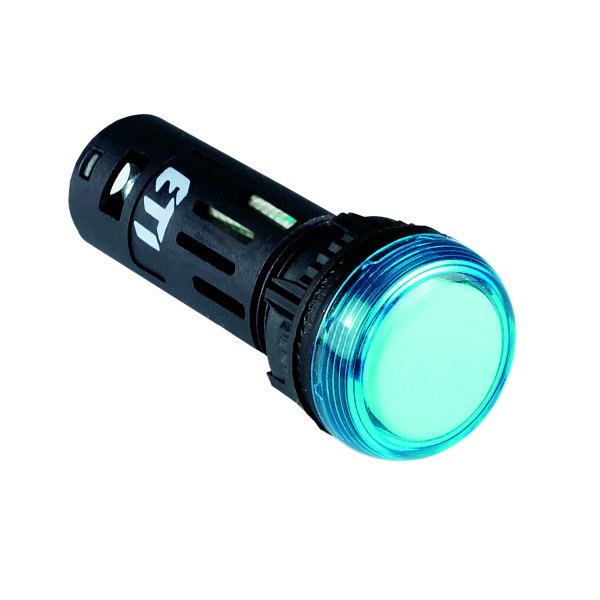 Лампа сигнальна LED матова ECLI-16-024C-B 24V AC/DC (Ø16мм, синя) 4771603 ETI