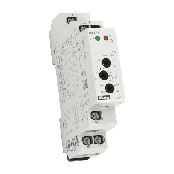 Реле контроля напряжения трехфазное HRN-54 AC 3x400V ELKOep