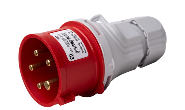 Вилка кабельная (силовой разъем) EV-1653 N IP44 (16A, 400V, 3P+N+PE) 4482161 ETI