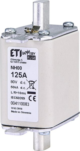Запобіжник NH-00 Battery 125A 80V DC 4110083 ETI