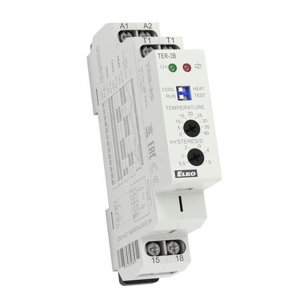 Термостат TER-3B AC/DC 24-240V ELKOep