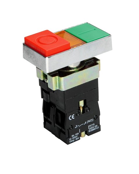 Кнопка XB2-BW8465 1NO+1NC “I-0” подвійна з підсвічуванням TNSy