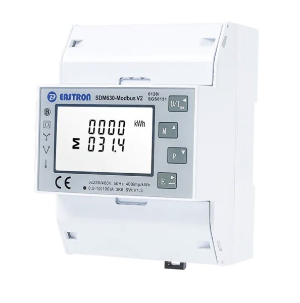 SDM630-Modbus Аналізатор мережі з RS485 Вх. 100A на Din (Кл. 1,0) EASTRON