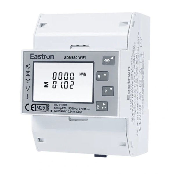 SDM630-WIFI TUYA Аналізатор мережі з WIFI Вх. 100A на Din (Кл. 1,0) EASTRON
