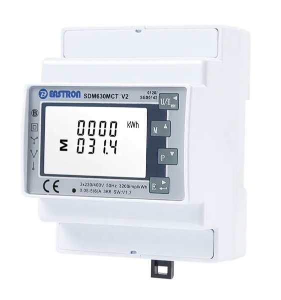 SDM630MCT 5A CT Аналізатор мережі з RS485 Вх.1/5A на Din (Кл. 1,0) EASTRON
