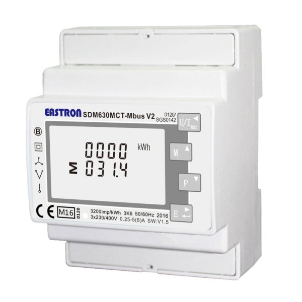 SDM630MCT-Mbus V2 Анализатор сети з RS485 Вх.1/5A на Din (Кл. 1,0) EASTRON