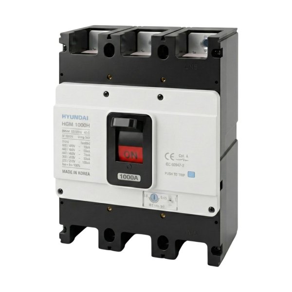 HGM1000S3PESBS0000C01000A Автоматичний вимикач MCCB HGM 3P 1000А Icu-70kA (0.6 - 1.0) x In HD HYUNDAI