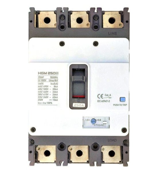 HGM250S3PT4S0000C00250F Автоматический выключатель в литом корпусе 250А Icu-26kA HD HYUNDAI