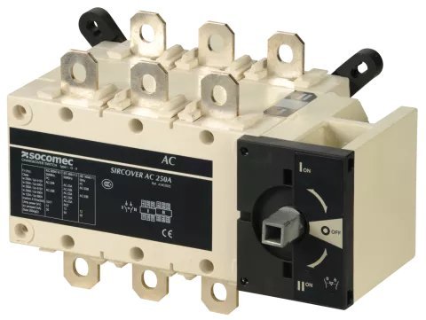 41AC3025 Переключатель нагрузки SIRCOVER 3x250А (I-0-II) Socomec
