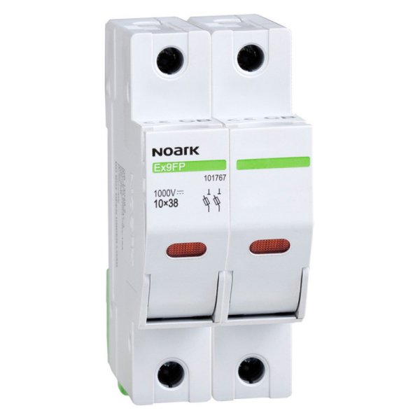 Тримач-роз'єднувач Ex9FP 10х38 2P 30A 1000V DC із індикатором 101767 Noark