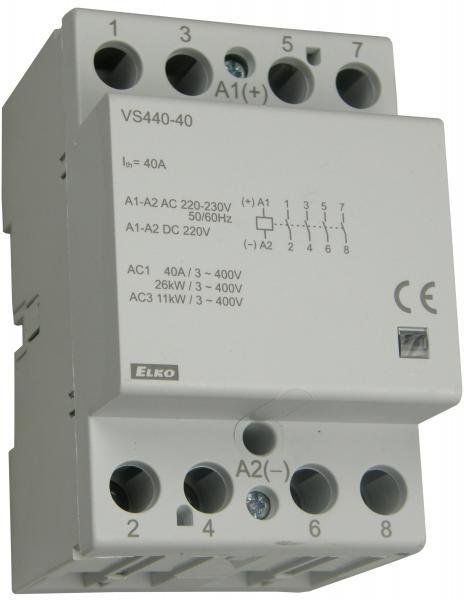 Модульний контактор VS440-04/24V AC/DC 24V ELKOep