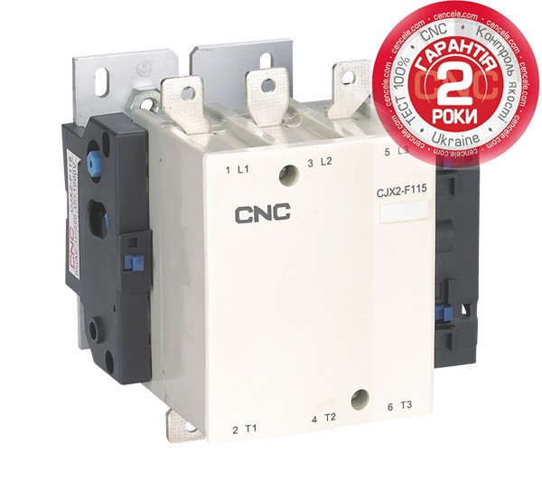 Пускач електромагнітний CJX2-F-150, 150A, АС-3, 380В, 75кВт, котушка 380B, 2NO+2NC, CNC