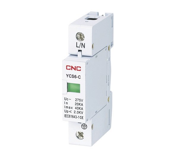 Ограничитель импульсных перенапряжений на DIN-рейку YCS6-С, 1P, 275V, 20—40 кA, тип С, CNC