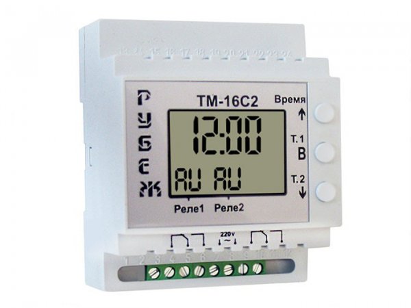 Таймер ТМ-16С2, 2х16A, РУБЕЖ