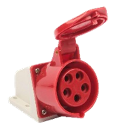 Розетка стаціонарна YHT-135, 3Р+N+PE, 63А, IP44, CNC