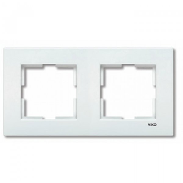 Двойная горизонтальная рамка VIKO Karre Белый (90960201)