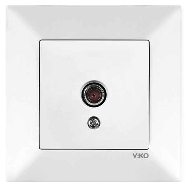 Розетка ТВ проходная VIKO Meridian Белый (90970060-WH)