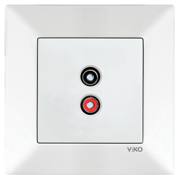 Аудиорозетка для динаміків VIKO Meridian Білий (90970037-WH)