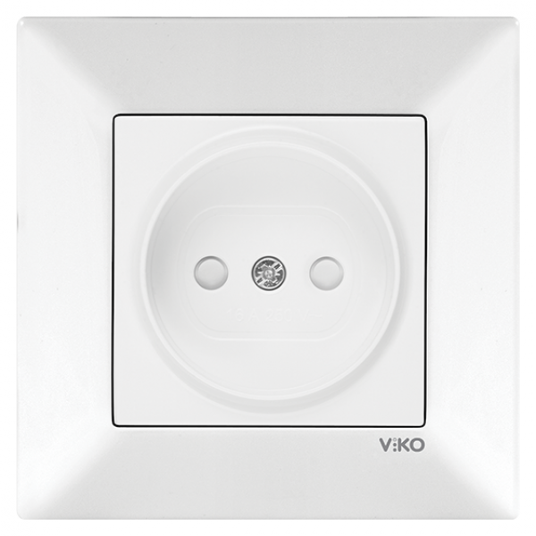 Розетка VIKO Meridian (без заземлення), з захисними шторками Біла (90970043-WH)
