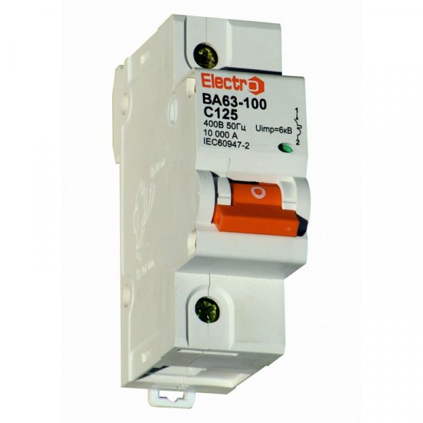 Автоматический выключатель ВА 63-100 10kA 80A 1P D Electro