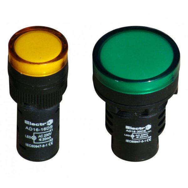 Светосигнальный индикатор AD16 (LED) матрица 16mm зеленая 24В АС/DC Electro