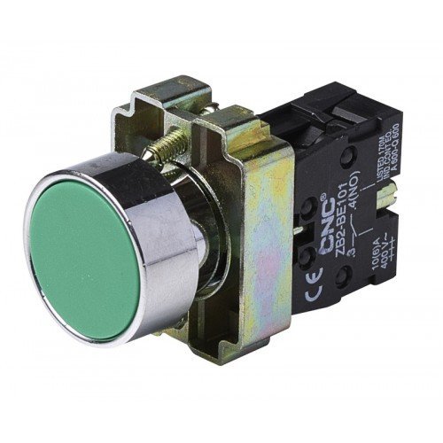 Кнопка LAY5-ВА31 зеленая, 22ø, NO + NC, CNC