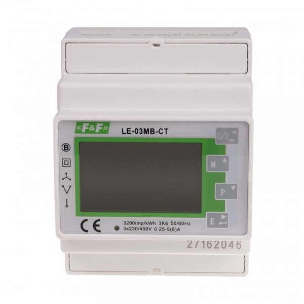 Счетчик электроэнергии трехфазный LE-03MB-CT c M-BUS 100(5)А F&F