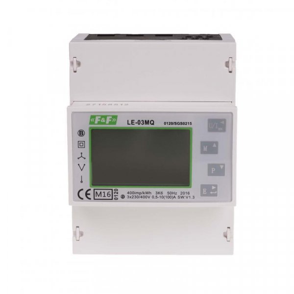 Лічильник електроенергії трифазний LЕ-03МQ з MODBUS RTU 100(5)А з аналізатором F&F