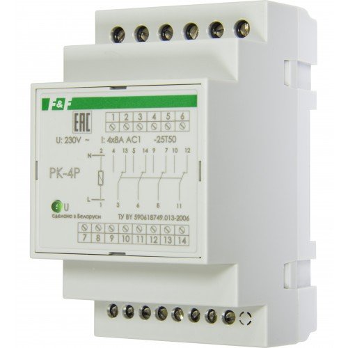Электромагнитное реле PK-4P-230 F&F
