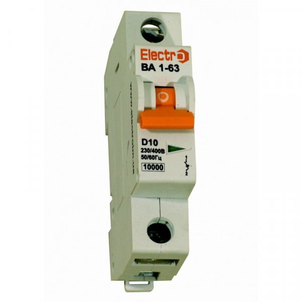 Модульний автоматичний вимикач ВА1-63 1P, 16A, 10кА, D, Electro