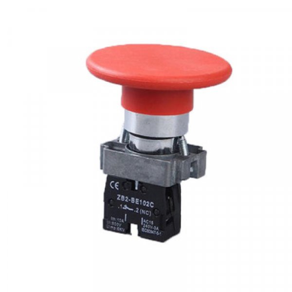 Кнопка безопасности PB2-ВS642, красная, Ø22mm, грибок – Ø60mm, NC возврат поворотом Electro