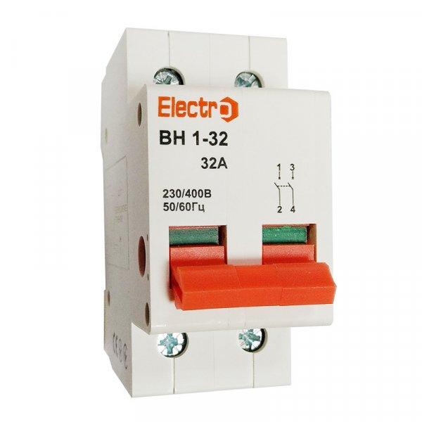 Выключатель нагрузки ВН 1-32 2Р 50A 230/380В Electro