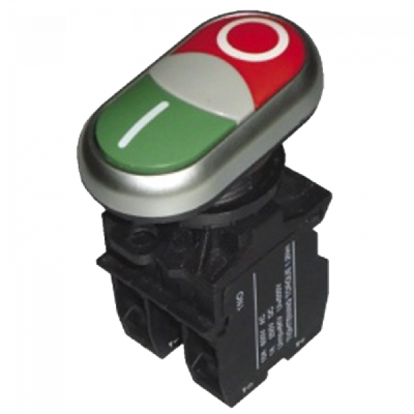Кнопка PB2-LA32HDN-11 двойная (красная, зелена) Ø22mm NO + NС Electro