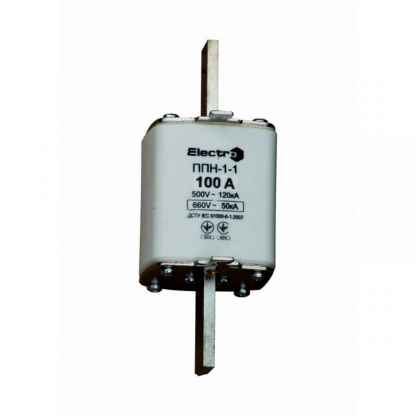 Плавка вставка запобіжника ППН-1-1, габарит 1, 100А, Electro