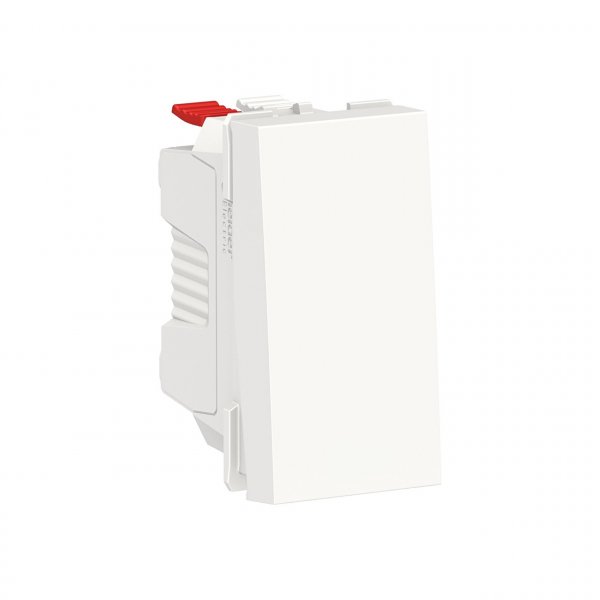 NU310618 Unica New Modular выключатель 1-клавишный, кнопочный, сх. 1, 10 A, 1 мод, белая Schneider