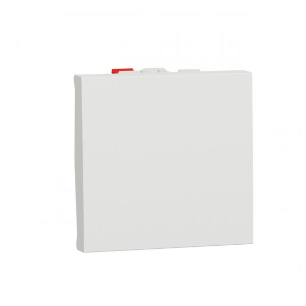 NU320618 Unica New Modular выключатель 1-клавишный, кнопочный, сх. 1, 10 A, 2 модуля, белая Schneider