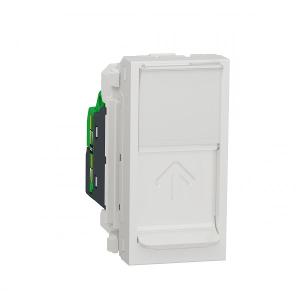 NU341018 Unica New Modular розетка компьютерная, RJ45, одиночная, кат. 5е UTP, 1 модуль, белая, Schneider