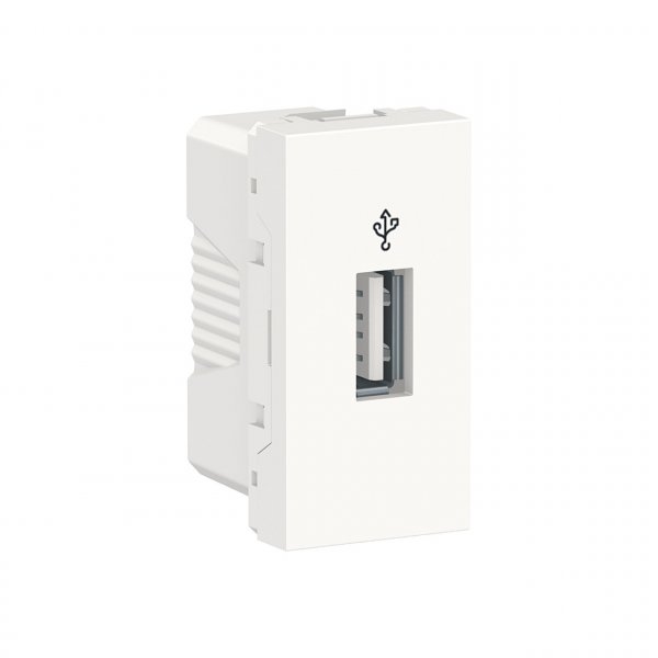 NU342918 Unica New Modular USB-коннектор, 1 модуль, белая, Schneider