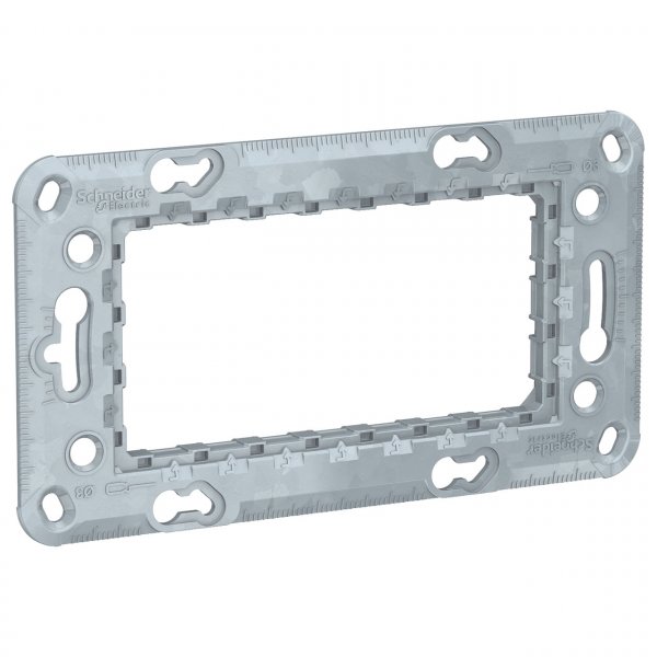 NU7104 Unica New Modular суппорт zamak 4 модуля, Schneider