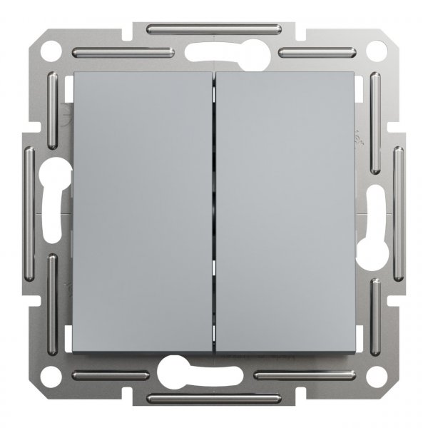EPH0300162 Вимикач двоклавішний сталь Asfora Schneider Electric