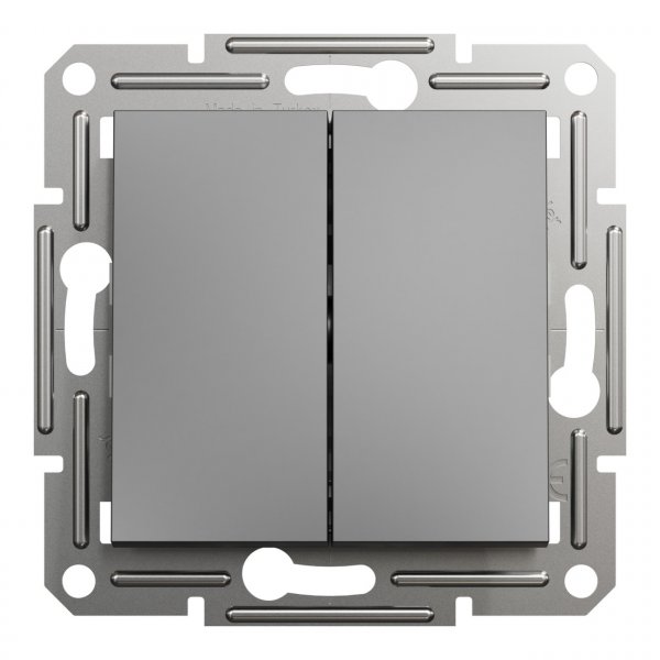 EPH0600171 Двухклавишный переключатель антрацит Asfora Schneider Electric