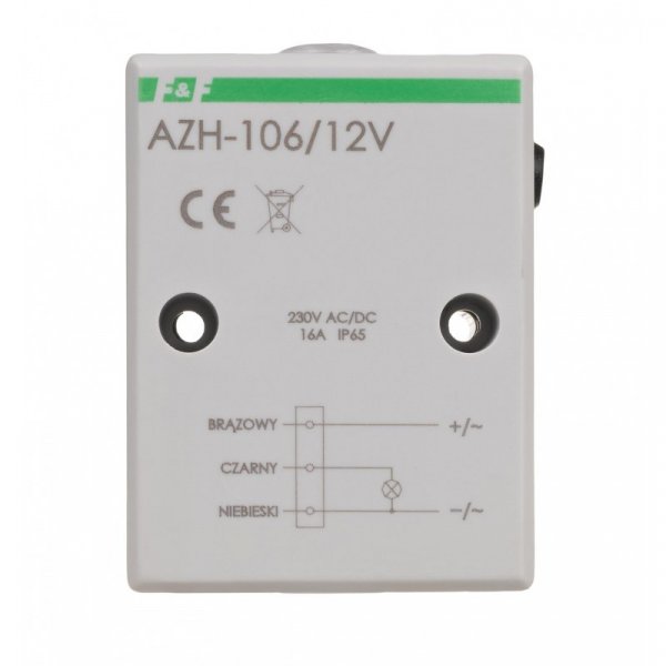 Сутінкове Реле AZH-106-12V 16А IP65 11÷14 В AC/DC (АСГ-16) F&F