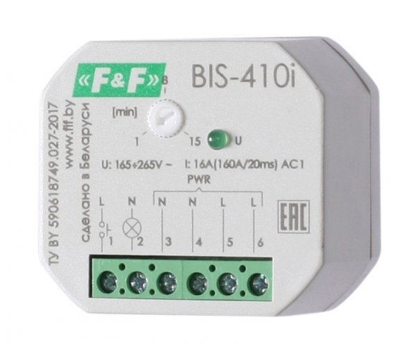 Імпульсне Реле BIS-410LED-24V 16A (160 A/20 мс) 9÷30 В AC/DC F&F