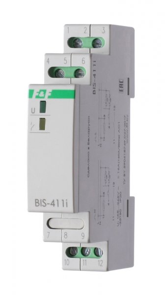Імпульсне Реле BIS-411LED 16A (160 A/20 мс) 165÷265 AC F&F