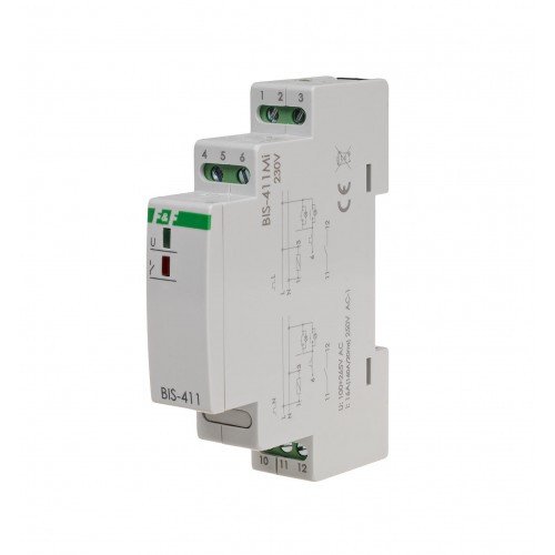 Імпульсне Реле BIS-411M-LED 16A (160 A/20 мс) 165÷265 AC F&F