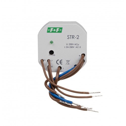 Реле управления роллетами STR-2 напряжение 230V AC однокнопочное F&F