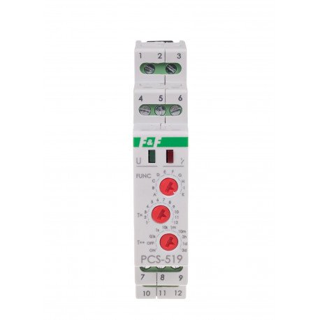 Реле часу PCS-519DUO 2×8A 195÷253В AC / 21÷27В AC/DC F&F