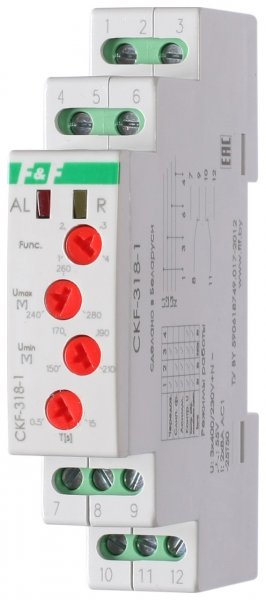 Реле пропадання чергування фаз і напруги CKF-318-1 F&F