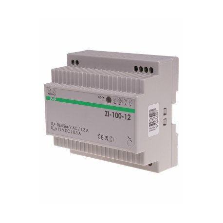 Импульсный источник питания ZI-100-12V 180÷264V AC 8,3A OUT 12V DC 100W F&F
